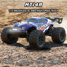 Load image into Gallery viewer, JIUSI MT14R 1/14 RC Racing Car 3S 35C 2200mAh 80km/h Brushless Motor 2.4G Remote Control 4WD Off-road RC Trucks Toys