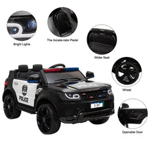 Load image into Gallery viewer, 12V Kids Police Ride On Car Electric Cars 2.4G Remote Control, LED Flashing Light, Music & Horn