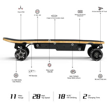 Load image into Gallery viewer, Electric Skateboard With Remote Maple Cruiser for Adults and Teens 11 Miles Range Grip Tape Skateboard Deck 28 MPH Top Speed