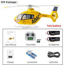 Load image into Gallery viewer, FLYWING EC135 Scale Helicopter ACE Flight GPS 470 class Four blades EC135 RC Helicopter Smooth Takeoff Landing 6CH RC Helicopter