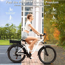 Load image into Gallery viewer, Electric Bike for Adults, 26" Commuter Electric Bicycles, 7-Speed, LCD Digital Display, Suspension Fork, Cruise Control