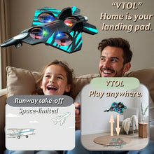 Load image into Gallery viewer, Glider Flying Helicopter RC Hobby Jet Plane 2.4G Stunt Remote Control Foam Fighter Airplane Toy With Light