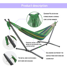 Load image into Gallery viewer, Heavy Duty Hammock with Metal Frame Free Standing Swinging Camping Travel Chair Tropical for Outdoor Patio Lawn