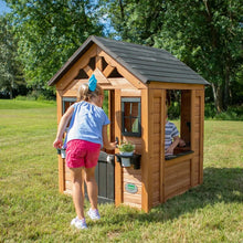 Load image into Gallery viewer, Sweetwater All Cedar Wooden Playhouse, Light Brown Home Garden Buildings