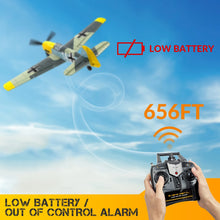 Load image into Gallery viewer, VOLANTEXRC RC Plane, 4 Channel Remote Control Airplane BF109 Fighter RTF with Aileron, Gyro, Aerobatics & 3 Modes Easy to Fly