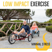 Load image into Gallery viewer, Triton Pro Adult Tricycle. Recumbent Trike. Adaptive 3-Wheel Bike | Red