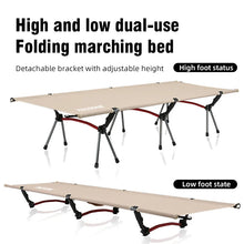 Load image into Gallery viewer, PACOONE Camping Cot Folding Camping Bed Portable Outdoor Bed Comfortable Sleeping Cots for Adults & Kids Camping, Travel, RV