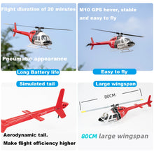 Load image into Gallery viewer, FLYWING Bell 206 V3 Scale Helicopter 6CH GPS Positioning and Long Endurance 1:16 RC Aircraft with H1 rc heli Hobby for Adults