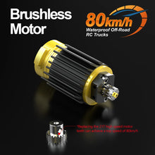 Load image into Gallery viewer, JIUSI PT14R MT14R 1/14 4WD RC Car 80km/h Brushless 2.4G Remote Control Racing Car High Speed Off-road RC Truck 3S 35C 2200mAh