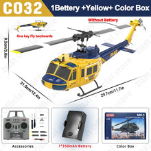 Load image into Gallery viewer, C032 RC Helicopter 2.4G 6-Aixs Gyroscope 6CH Altitude Hold Optical Flow Brushless Remote Control Helicopter Toys For Kid Adult