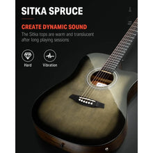Load image into Gallery viewer, Full Size Acoustic Electric Guitar for Beginner with Amplifier Capo Strap Pick Tuner 41 Inch Electro Guitarra Kit Freight free