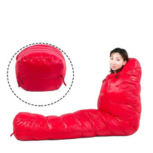 Load image into Gallery viewer, Adult 95% White Goose Down Sleeping Bag Camping Sleeping Bag Goose Down Filled Men Mummy Sleeping Bag Warm for Travel Hiking Bag