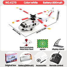 Load image into Gallery viewer, Wltoys K270 Black Hawk UH-60L Brushless Motor 4-CH RC Helicopter 2.4G 6-Axis Gyro Optical Flow Altitude Hold Gift for Boy Adult