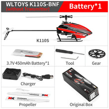 Load image into Gallery viewer, Wltoys XK K110 6CH 3D 6G System Remote Control Brushless RC Helicopter BNF without Transmitter K100/K120/K123 /K124