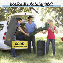 Load image into Gallery viewer, XXL Folding Camping Cot for Adults,79" L x 32" W x 19" H Camp Cot, Oversized Sleeping Cot with Mattress, Carry Bag, Stra