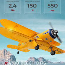 Load image into Gallery viewer, WLtoys A300 4-CH RC Plane, Beechcraft D-17 RC Airplanes with Lights, 6G/3D Brushless RC Planes for adults, Outdoors and Gifts