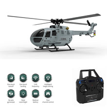 Load image into Gallery viewer, C186 RC Helicopter 2.4G 4CH BO105 Plane 4 Propellers 6 Axis Electronic Gyroscope for Stabilization Remote Control Airplane Toys