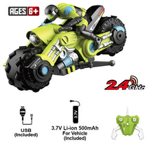 Load image into Gallery viewer, Rc Motorcycle Toys for Boys Electric Drift Rotate Stunt Bike