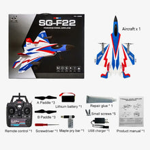Load image into Gallery viewer, SG-F22 4K RC Airplane 3D Stunt Plane Model 2.4G Remote Control Fighter Glider Electric Rc Aircraft Toys For Children Adults