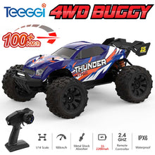 Load image into Gallery viewer, Teeggi 1:14 High Speed Rc Off-road Car 4WD 100KM/H Brushless motor 3S Remote Control Drift Racing Cars Toys For Childrens Gift