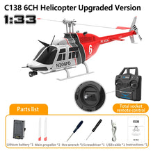 Load image into Gallery viewer, 1:33 C138 RC Helicopter Upgrade Airplane 6 Axis Gyro Altitude Hold 2.4G Remote Control Helicopter Plane Toys for Adult Kid