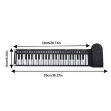 Load image into Gallery viewer, Flexible Roll Up Piano Keyboard Educational Electronic Digital Music Piano Keyboard 49 Keys Foldable Hand Roll Piano Portable