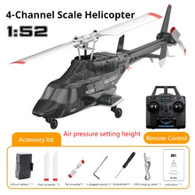 Load image into Gallery viewer, RHSKY 1:52 Scale Remote Control Helicopter Little Flying Wolf Unmanned Fighter Toy with Light Flow Positioning for Kids Gift