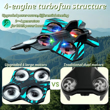 Load image into Gallery viewer, Glider Flying Helicopter RC Hobby Jet Plane 2.4G Stunt Remote Control Foam Fighter Airplane Toy With Light