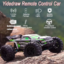 Load image into Gallery viewer, "1:16 4WD RC Car (50km/h): LED Lights, Off-road High-Speed Drift. For Boys & Off-road Fans. Monster Truck Toy
