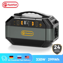 Load image into Gallery viewer, Flashfish Portable Power Station Camping Solar Generator 299Wh 330W AC Outlets Lithium ion Battery Backup Power For Home Outdoor