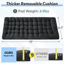 Load image into Gallery viewer, XXL Folding Camping Cot for Adults,79" L x 32" W x 19" H Camp Cot, Oversized Sleeping Cot with Mattress, Carry Bag, Stra