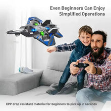 Load image into Gallery viewer, With Lights Glider Flying Helicopter RC Hobby Jet Plane 2.4G Stunt Remote Control Foam Fighter Airplane Toy Drone with Light