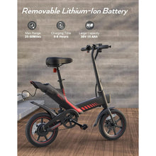 Load image into Gallery viewer, 14'' Folding Electric Bike for Adults Peak 500W Ebike for Teenagers 18.6 MPH Ebike Up to 45 Miles Foldable Electric Mini Bicycle