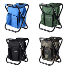 Load image into Gallery viewer, 2 In 1 Folding Fishing Chair Bag Fishing Backpack Chair Stool Convenient Wear-resistantv For Outdoor Hunting Climbing Equipment
