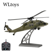 Load image into Gallery viewer, WLtoys K170 Army Green Simulation Black Hawk RC Helicopter 4CH 6-Axis Gyro 3D6G Brushless Motor Arobatic Drone Toys