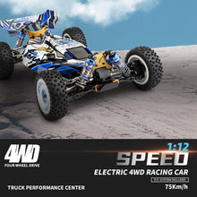 Load image into Gallery viewer, 4WD RC Car 75km/h Speed Off-Road RTR Metal Chassis V2T8 | 124017 1:12 2.4GH