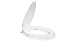 Load image into Gallery viewer, Centoco 2 inch Raised Toilet Seat for Seniors, Elongated, Closed Front with Cover, Plastic, Made in the USA, HL800STS-001, White
