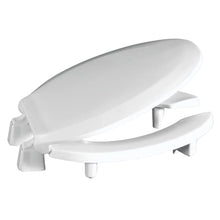 Load image into Gallery viewer, Centoco 3 inch Raised Toilet Seat for Seniors, Elongated, Open Front with Cover, Plastic, Made in the USA, 3L820STS-001, White
