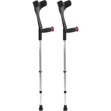 Load image into Gallery viewer, PEPE Mobility Forearm Crutches for Adults (x2 Units) Open Cuff, Adjustable Height, Aluminium,  Made in Europe
