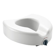 Load image into Gallery viewer, Medline 5" Raised Toilet Seat with Lock, No Arms, White, 400 lb Capacity - Easy Installation - Elderly &amp; Disabled Bathroom Aid
