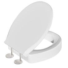 Load image into Gallery viewer, 3 Inch High Elevated Toilet Seat for Seniors, Soft Close, Easy Install &amp; Clean (Round)
