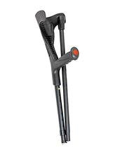 Load image into Gallery viewer, PEPE Mobility Folding Crutch for Adults (x1 Unit), Open Cuff, Adjustable Height, Black
