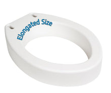 Load image into Gallery viewer, Essential Medical Supply Toilet Seat Riser for Elongated Bowl with 3.5" Rise - 19 x 14 x 3.5 Inch, Elevating and Raising Toilet Seat for Seniors, Adults and The Elderly with 300lb Weight Capacity
