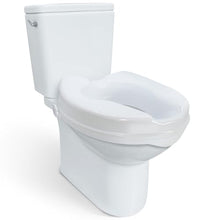 Load image into Gallery viewer, Carex Toilet Seat Riser, Elongated Raised Toilet Seat Adds 2.5 inches to Toilet Height, 300 Pound Weight Capacity Toilet Riser
