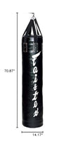 Load image into Gallery viewer, Fairtex HB6 6 Ft. Banana Bag Punching Bag for Muay Thai, Boxing, Kickboxing, MMA (HB6 Black Unfilled) - 14.17" W x 70.87" H
