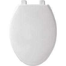 Load image into Gallery viewer, BEMIS 2L215OT 000 Medic-Aid 2" Lift Raised Open Front Toilet Seat with Cover, ELONGATED, Long Lasting Solid Plastic, White
