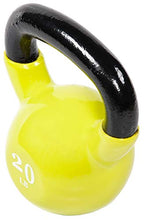 Load image into Gallery viewer, Fitvids All-Purpose Color Vinyl Coated Kettlebell, 5-50 Pounds, Yellow
