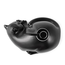 Load image into Gallery viewer, NEWHENGS Cat Shape Soap/Lotion/Hand Sanitizer Stainless Steel Pump Dispenser Gifts for Cat Lovers, Refillable for Cute Kitchen and Bathroom Accessories (Matt Black)
