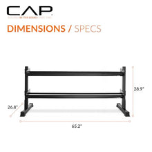 Load image into Gallery viewer, CAP Barbell 550 LB Dumbbell Set with 2-Tier Rack, Rubber Hex Weights Dumbbells Set
