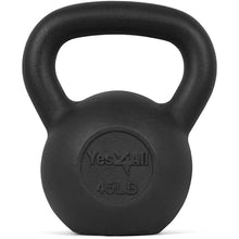 Load image into Gallery viewer, Yes4All Solid Cast Iron Kettlebell Weights Set – Great for Full Body Workout and Strength Training, 45lb
